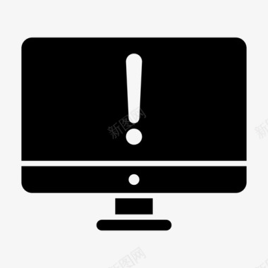 监视器警告计算机显示器计算机屏幕图标图标