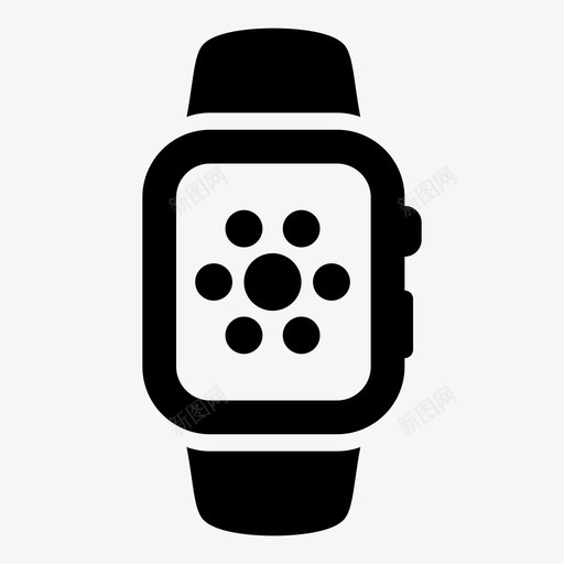 智能手表苹果应用程序图标svg_新图网 https://ixintu.com 大 应用程序 智能手表 腕表 苹果