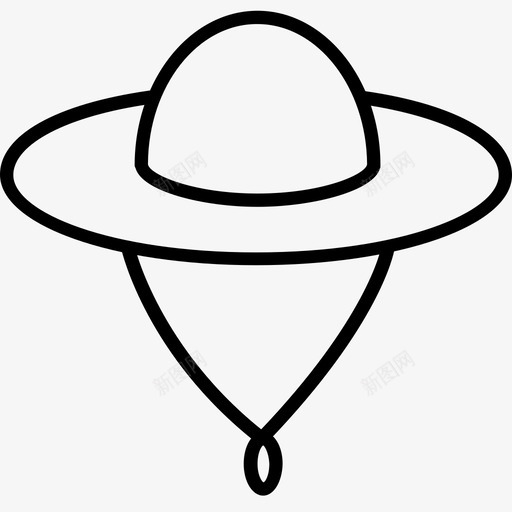 登山帽营地设备图标svg_新图网 https://ixintu.com 安全 旅行用品 登山帽 营地 设备