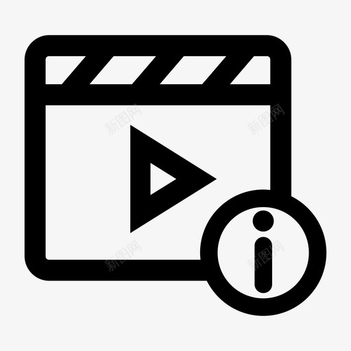 电影信息摄像机照片图标svg_新图网 https://ixintu.com 摄像机 摄影 照片 电影信息 视频播放器