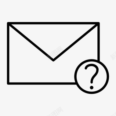 未知电子邮件信封信件图标图标