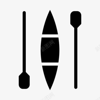 独木舟短跑独木舟奥运会图标图标