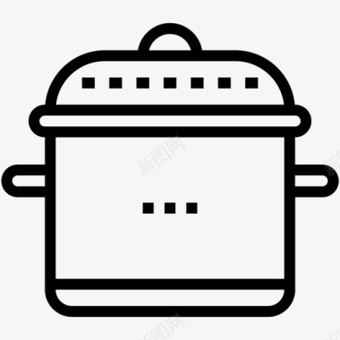 烹饪锅烤箱饭菜图标图标