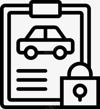 锁车细节交通工具汽车图标图标