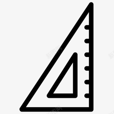 直角三角形几何学测量图标图标