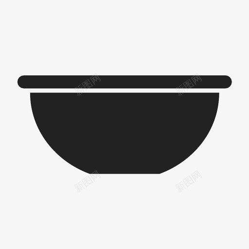 盆碗厨房图标svg_新图网 https://ixintu.com 厨房 汤碗 盆 碗