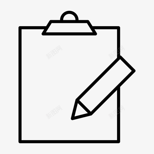 剪贴板精简剪贴板变体编辑图标svg_新图网 https://ixintu.com 剪贴板变体 剪贴板精简 编辑 铅笔