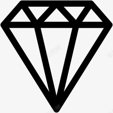 钻石宝石网络和沟通可爱的图标图标