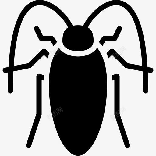 昆虫动物蟑螂图标svg_新图网 https://ixintu.com 动物 昆虫 蟑螂