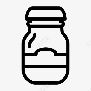 罐子容器玻璃图标图标