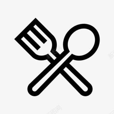 匙叉厨房厨房用具图标图标