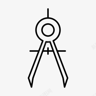 指南针建筑师建筑图标图标