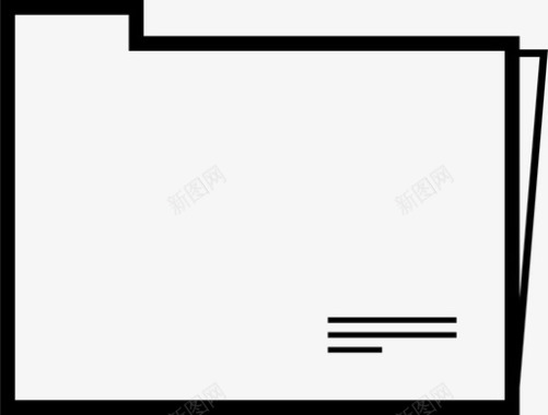 文件夹空白文件公文包图标图标