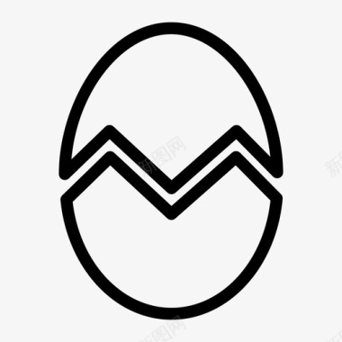 鸡蛋碎鸡蛋装饰蛋图标图标