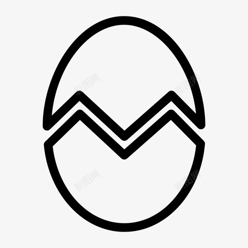 鸡蛋碎鸡蛋装饰蛋图标svg_新图网 https://ixintu.com 复活节 碎鸡蛋 装饰蛋 食物和饮料 鸡蛋