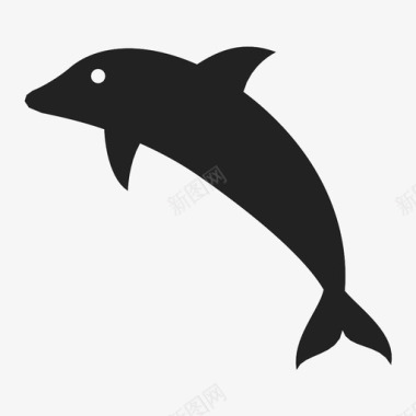 海豚动物智力图标图标