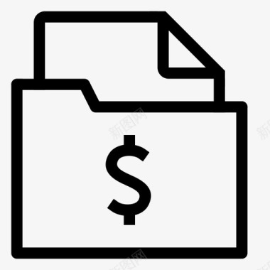 文件夹财务货币图标图标