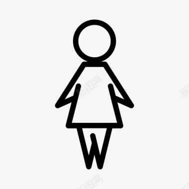 女性用户卫生间图标图标