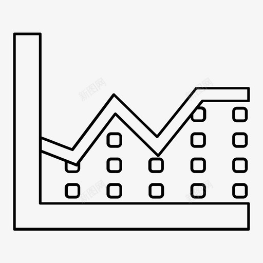 折线图图表绘图图标svg_新图网 https://ixintu.com 价格 图表 图表轮廓 折线图 绘图 表格