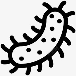博拉细菌埃博拉微生物图标高清图片