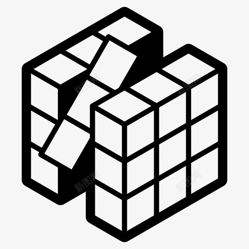 rubiks立方体儿童玩具问题解决图标svg_新图网 https://ixintu.com rubikscube rubiks立方体 儿童玩具 益智游戏 问题解决