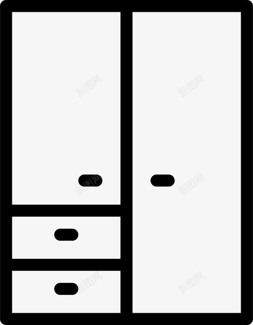 衣柜橱柜衣服图标svg_新图网 https://ixintu.com 家 家具 橱柜 衣服 衣柜
