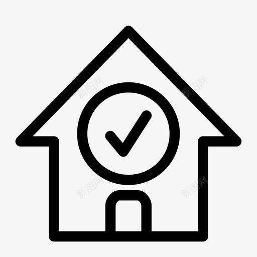 接受的房子批准建造图标svg_新图网 https://ixintu.com 好吗 建造 批准 接受的房子