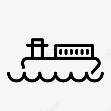 海运船交货图标图标