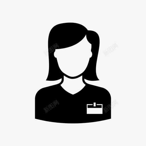员工身份证个人资料图标svg_新图网 https://ixintu.com 个人资料 人物图标男性和女性职业 员工 女性 用户 秘书 身份证