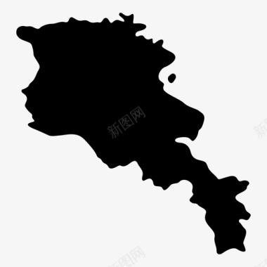 亚美尼亚国家地图地理地图图标图标
