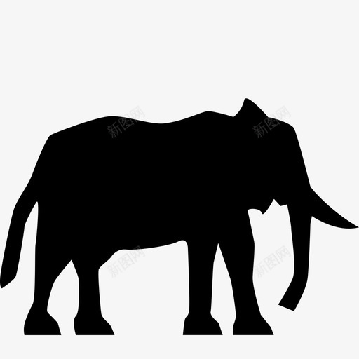 大象动物站立图标svg_新图网 https://ixintu.com 动物 动物和自然雕文 大象 站立 野生 野生动物