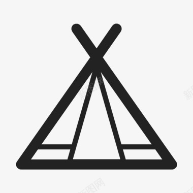 帐篷印第安人图标图标