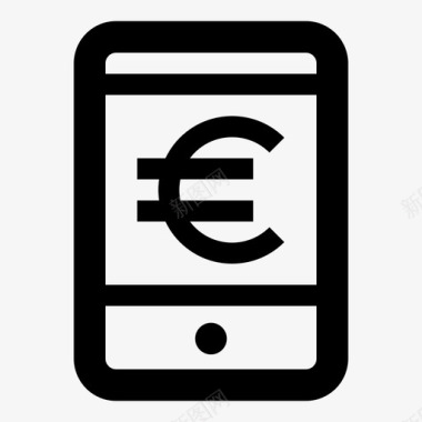 移动支付货币欧元图标图标