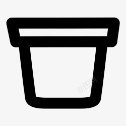 垃圾入桶标志桶篮子容器图标高清图片