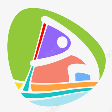 皮划艇短跑奥运会里约热内卢图标图标