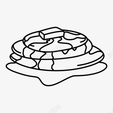 薄饼早餐煎饼图标图标