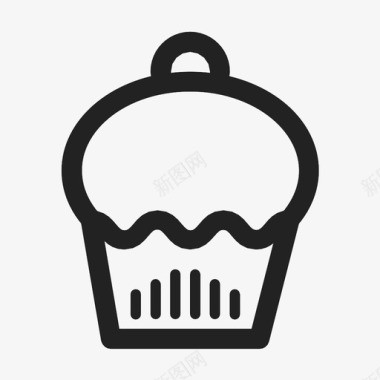 纸杯蛋糕糖霜松饼图标图标