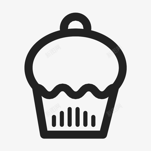 纸杯蛋糕糖霜松饼图标svg_新图网 https://ixintu.com 松饼 糕点 糖霜 纸杯蛋糕