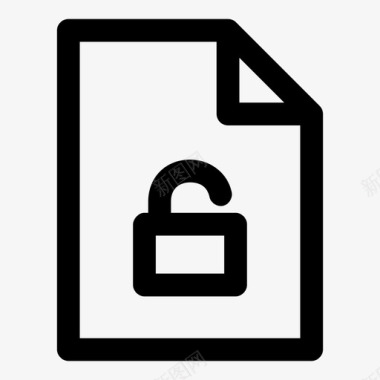 解锁文档页面文件纸张文件图标图标