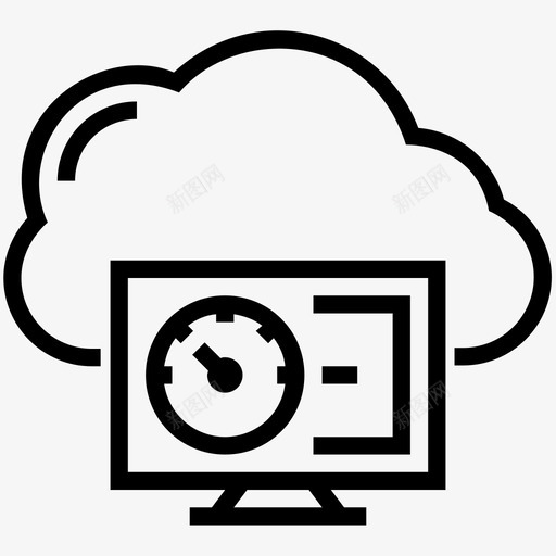 网速云托管云网络图标svg_新图网 https://ixintu.com 云托管 云数据技术概述图标 云网络 快速托管 网速 速度表