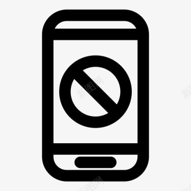 阻止智能手机手机设备图标图标