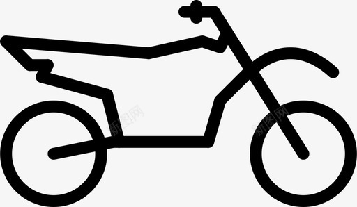 越野摩托车扰流器运输图标图标