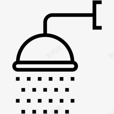淋浴浴缸淋浴喷头图标图标