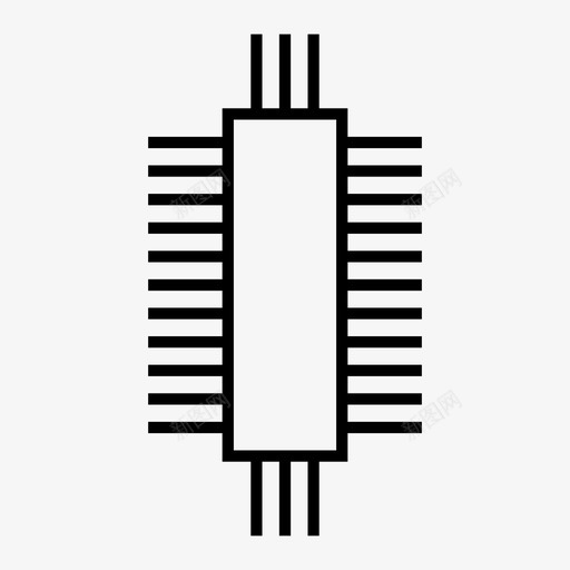 晶体管芯片电路图标svg_新图网 https://ixintu.com 晶体管 物联网 电子产品 电路 芯片 计算机部件