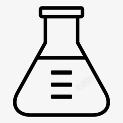 混合物锥形烧瓶烧杯化学图标高清图片