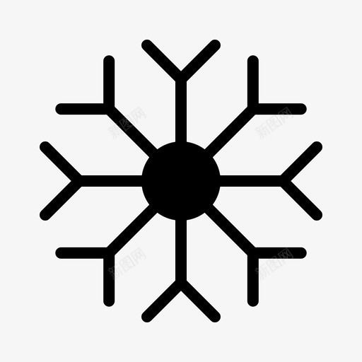 雪花大气大气状况图标svg_新图网 https://ixintu.com 大气 大气状况 天气 雪花 预报