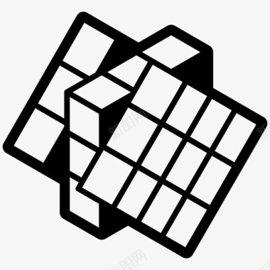 rubiks立方体儿童玩具问题解决图标图标