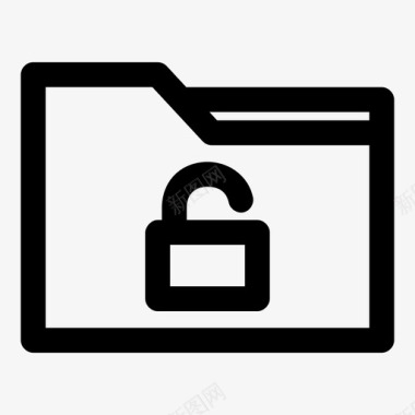 解锁文件夹数据存储数据库图标图标