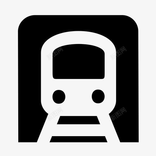 地铁公共交通火车图标svg_新图网 https://ixintu.com 公共交通 地铁 旅游 火车 隧道