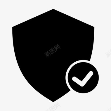 安全接受防御安全徽章图标图标
